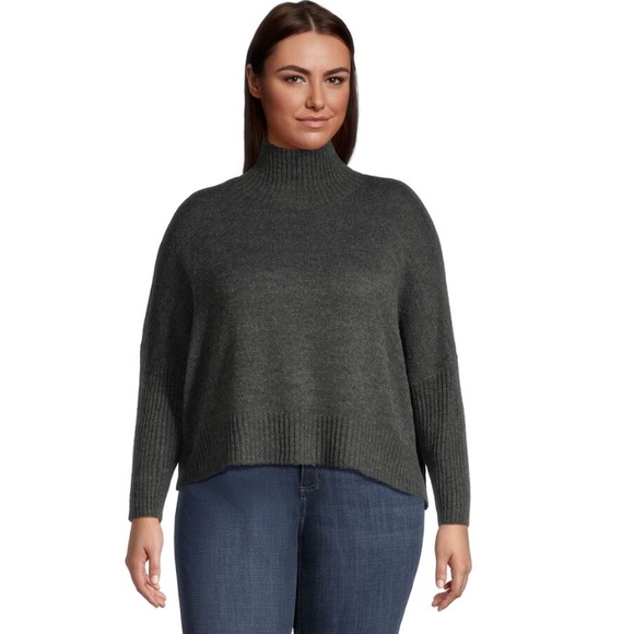 Sweaters - 🆕 Charcoal Recycled Knit Ribbed Funnel Neck Sweater *Various colors available